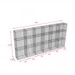 6x0.6x2.6m Warm Galvanized 10x10cm Welded Mesh Gabion for sale