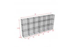 China 6x0.6x2.6m Warm Galvanized 10x10cm Welded Mesh Gabion supplier