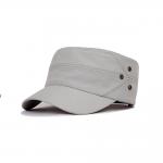 100% Cotton Military Cap , Flat Top Blank Adjustable Military Cap Multi Panel for sale