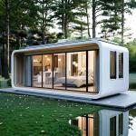 Prefabricated 20FT 40FT Portable Luxury Modern Apple Cabin House For Office With Bathroom / Bedroom for sale