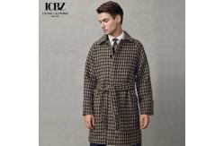 China Customized Logo Printing British Style Houndstooth Woolen Coat for Business Casual supplier