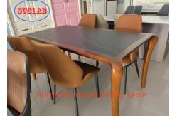 China Stylish Dining Experience with Hand Control and Heating Funriture Graphene Warm Dining Table supplier