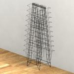 Double Sides Metal Magazine Display Rack , 40 Pockets Floor Spinner Display Rack for sale