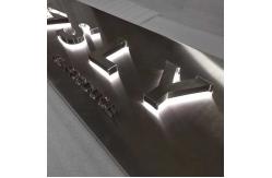 China Decorative Office Company Logo Wall Sign Brush Silver 3cm Thickness supplier