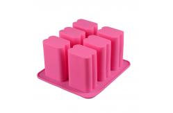 China Custom Silicone Rubber Soap Mold 6 Cavity Rectangular Silicone supplier