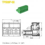 Pitch 5.08mm Electrical Terminal Blocks M3 Screw 300V/18A Female Parts