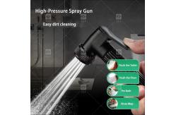 China Electroplating Three Piece Shower Head Set With Pressurized Black Shower Head OEM supplier