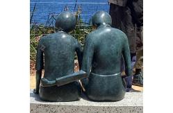 China 1.2M High Custom Bronze Sculpture Figures , Bronze Together Sculpture supplier