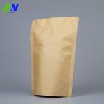 Resealable Without Print Brwon Kraft Paper Stand Up Bags for sale