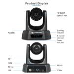 2.10 Megapixels Live Streaming PTZ Camera Omni Directional IR Remotoe Control