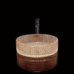 Diamond Vanity Counter Wash Basin Tea Color Freestanding Bathroom Sink Bowl for sale