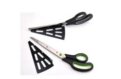 China FDA PP Small Kitchen Tools , Pizza Cutter Scissors With Detachable Spatula supplier