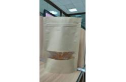 China k Stand Up Custom Kraft Paper Food Packaging Bags With Rectangle Window supplier