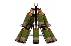 China 12 Bottles 2 Layers Beverage Display Rack For Promotion Wine Tree Stand supplier