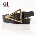 Exquisite Ladies Leather Belt  Zinc Alloy Triangle Pin Buckle for sale