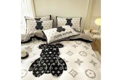 China Modern Style Cartoon White Bear Head Design Bedding Sets with 100% Polyester Material supplier