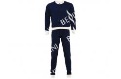 China Custom Design Warm Mens Luxury Pyjamas Set Long Sleeve Long Pants supplier