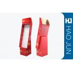 OEM/ODM Eco-Friendly Cardboard Display Stands In Red With Long Hooks For Promotion for sale