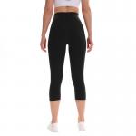 Spandex Polyester Women Gym Leggings Ladies Elasticated Cropped Trousers