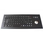 Black Industrial Customized Stainless Steel Keyboard With Trackball 86 Keys for sale