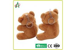 China 8cm Plush Teddy Bear Handcraft With Metal Keyring BSCI certificate supplier
