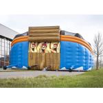 Giant Inflatable Pirate Cove Ship With Two Lanes Slide For Children Entertainment