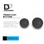 Concave Surface Trench Coat Buttons Diverse Design With Strong Simulation for sale