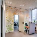 Soundproof Operable Wall Movable Partition Room Divider Polyester Fiber Board Interior Decorate for sale