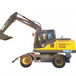 Small Bucket Wheeled Mini Excavator Hydraulic Control Earth Moving Machine for sale