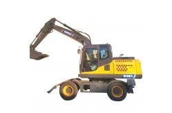 China Small Bucket Wheeled Mini Excavator Hydraulic Control Earth Moving Machine supplier