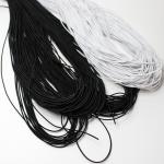 2.5mm Black Elastic Cord For Jewelry / Braided Stretchy Black String for sale