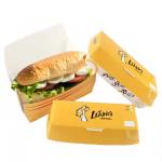 Recyclable Custom Logo Food Container for Hot Dogs and Burgers Eco-Friendly Fast Food Packaging for sale