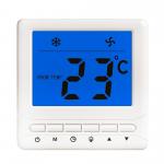 White 3 Speed 6A Digital FCU Thermostat Accuracy ±1°C Easy Operation for sale