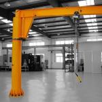 500~1000kg Pilla Mounted Jib Rotating Crane Customized Lifting Height 2~10m for sale