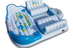 China Large Inflatable Floating Island , Inflatable Lounge Water Floating Games For Leisure supplier