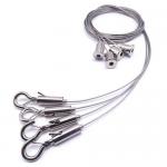 Hanging Lamps Wire Rope Lanyard Suspended Ceiling Cable Assembly With Carabiner