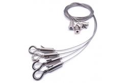 China Hanging Lamps Wire Rope Lanyard Suspended Ceiling Cable Assembly With Carabiner supplier