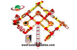 China Customized Red Floating Inflatable Sea Park Inflatable Water Island supplier
