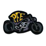 Motorcycle Style Custom Embroidery Patches Iron On Sew On Heat Press Decorative Patches for sale