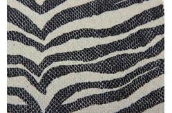 China Black And White Striped Plain Weave Fabric / Recycled Cotton Fabric Save Cost supplier