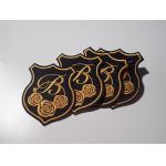 Eco Unique Style Custom Embroidered Patch Gold Rose Raised Effect