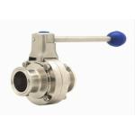 316L Tri Clamp Double Flanged Butterfly Valve Stainless Steel 304 for sale
