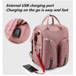 Convenient 600d Polyester Mommy Diaper Bag Travel Mommy Bag With Crib