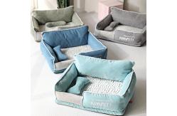 China Thickened Cat Nest Bed Square Washable High Back Plush For Autumn Winter supplier