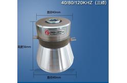 China 35W 40k 80k 120k Triple Frequency Piezoelectric Ultrasonic Transducer supplier