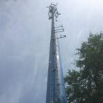 Flange Connection MW Antenna Monopole Steel Tower 80m for sale