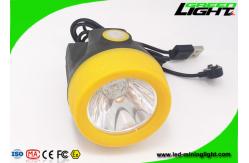 China 110LUM 300mA LED Mining Helmet Lamp USB Charging Underground 1.1W supplier