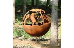 China 1000mm Corten Steel Gas Fire Pit Customized Available supplier