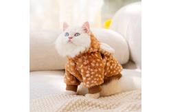 China Fall / Winter Christmas Elk Pull Down Fleece Christmas Funky Clothes For Pets supplier