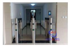 China RS485 Full Height Glass Obstacle Swing Gate Turnstile supplier